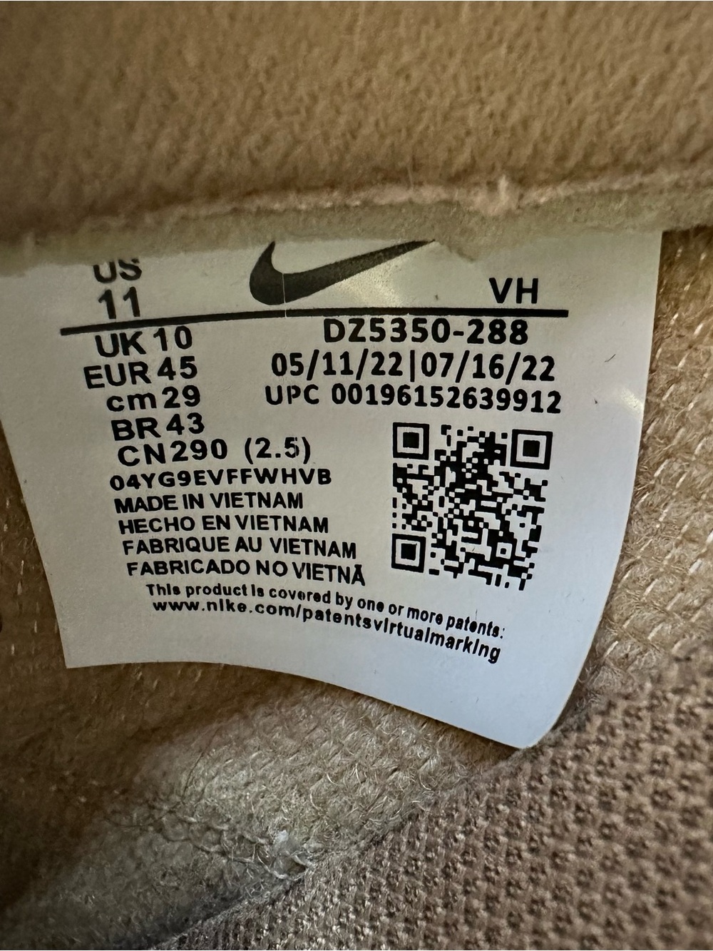 Nike Dunk Low SE Teddy Bear Praline Desert Ocher Mens 11 DZ5350-288 Sneakers - Picture 16 of 16
